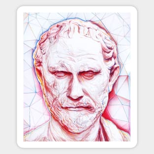 Megasthenes Portrait | Megasthenes Artwork | Line Art Sticker